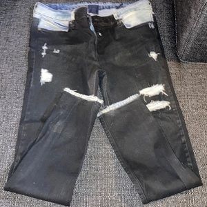 RIA Distressed Coated Jeans size 30